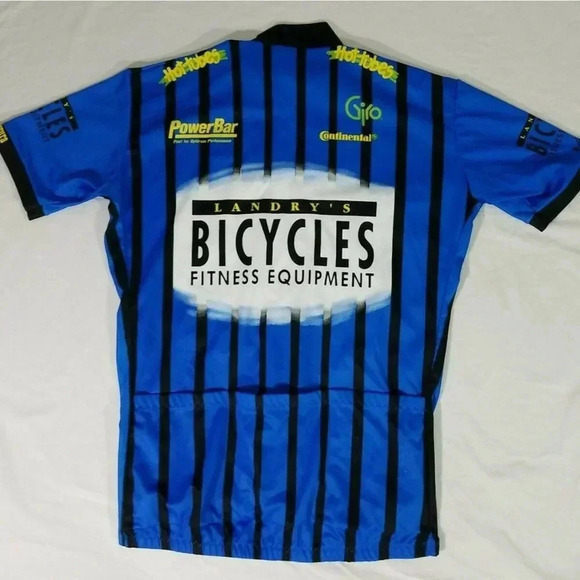 VOmax Landrys Bicycles Racing Cycling Jersey Shirt 1/2 Zip Short Sleeve Mens L 4 - Picture 4 of 4